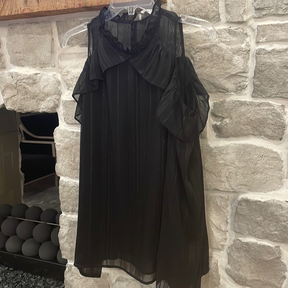 Cold Shoulder Black Top